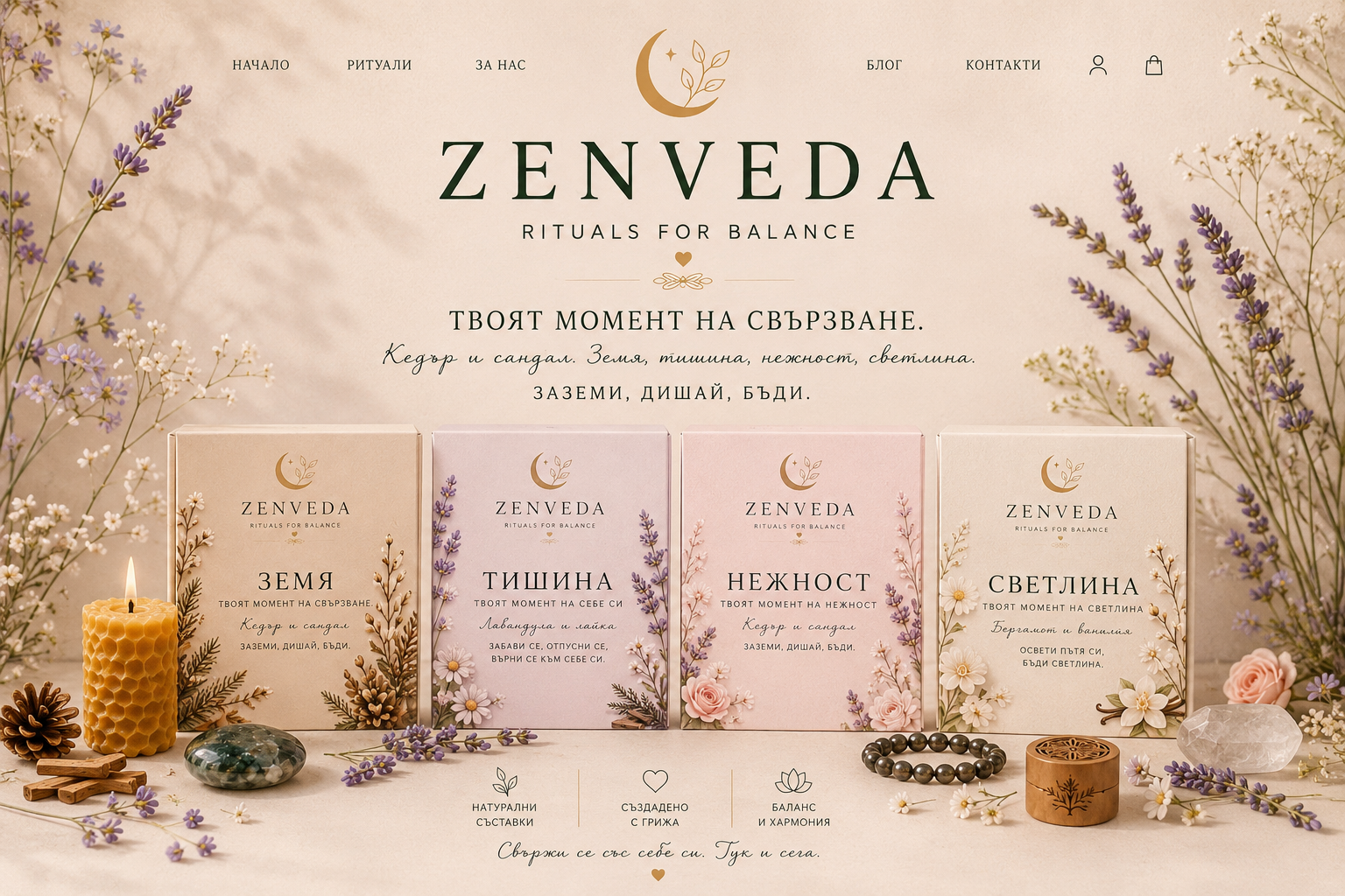 Колекцията ZENVEDA — Земя, Тишина, Нежност, Светлина